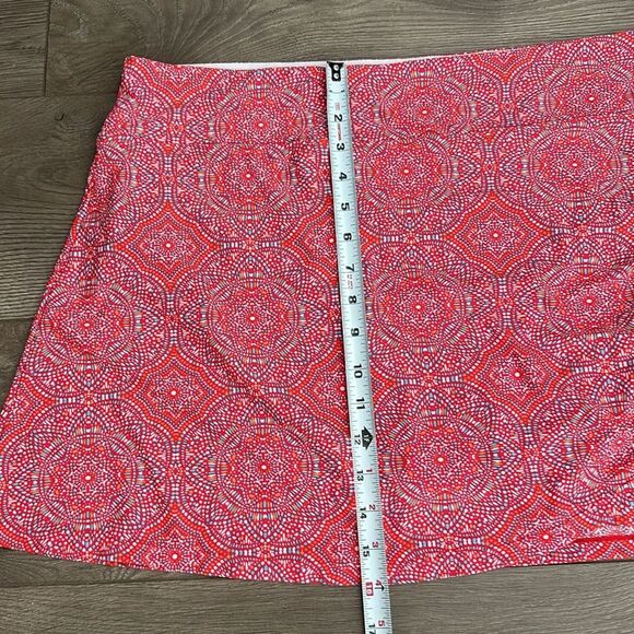 Coolibar Big Wave Pink Print Mid Rise Lined Swim Skirt Skort Size XL - Picture 11 of 12